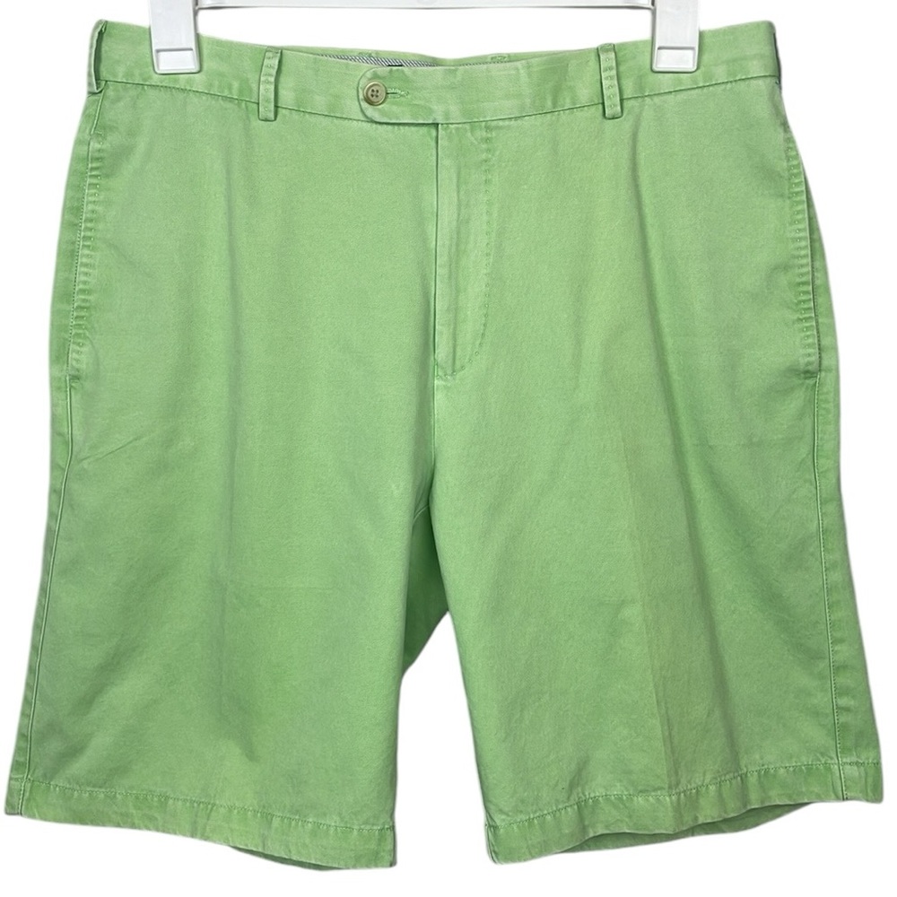PETER MILLAR Men’s Crown Collection Pima Cotton Green 9” Shorts Size 34